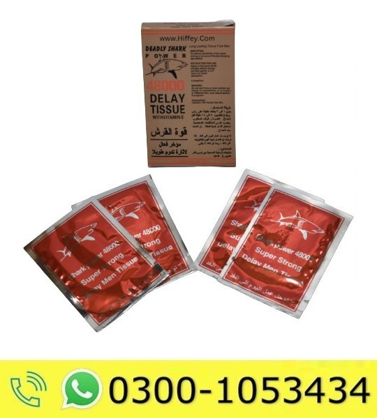 Deadly Shark 48000 Long Lasting Delay Tissue Price in Pakistan